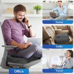 TushGuard Seat Cushion for Office Chair Memory Foam Non-Slip Desk Chair Cushion Back, Coccyx, Sciatica, Tailbone Pain Relief Butt Pillow for Office Chair, Car, Wheelchair, Black - Image 6